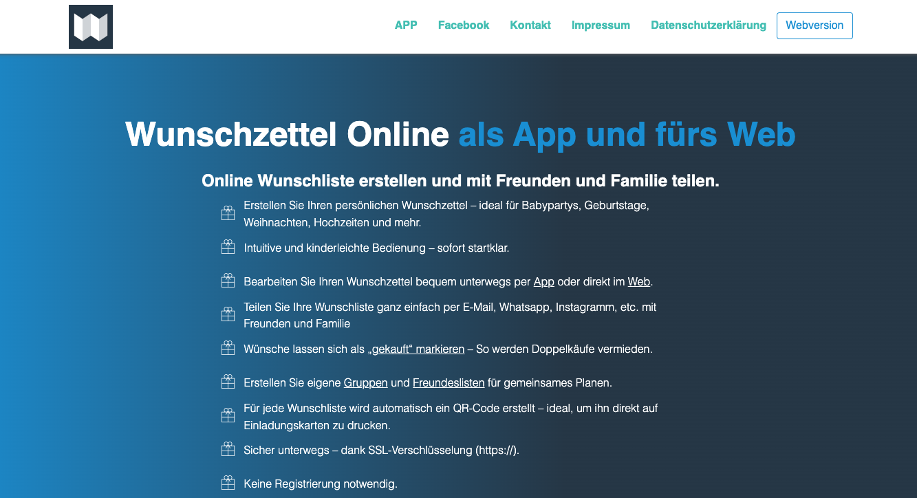 Mein Online Wunschzettel